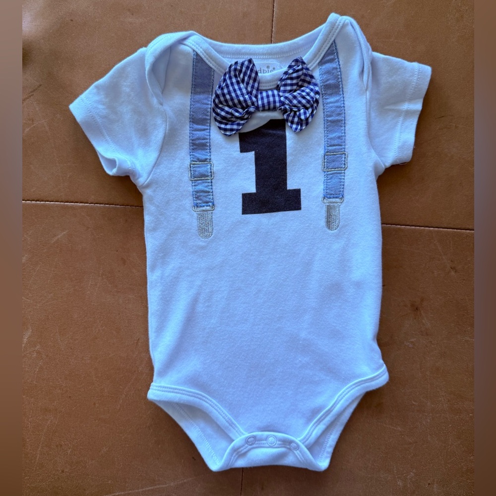 Mud Pie 1st Birthday Onesie 12M